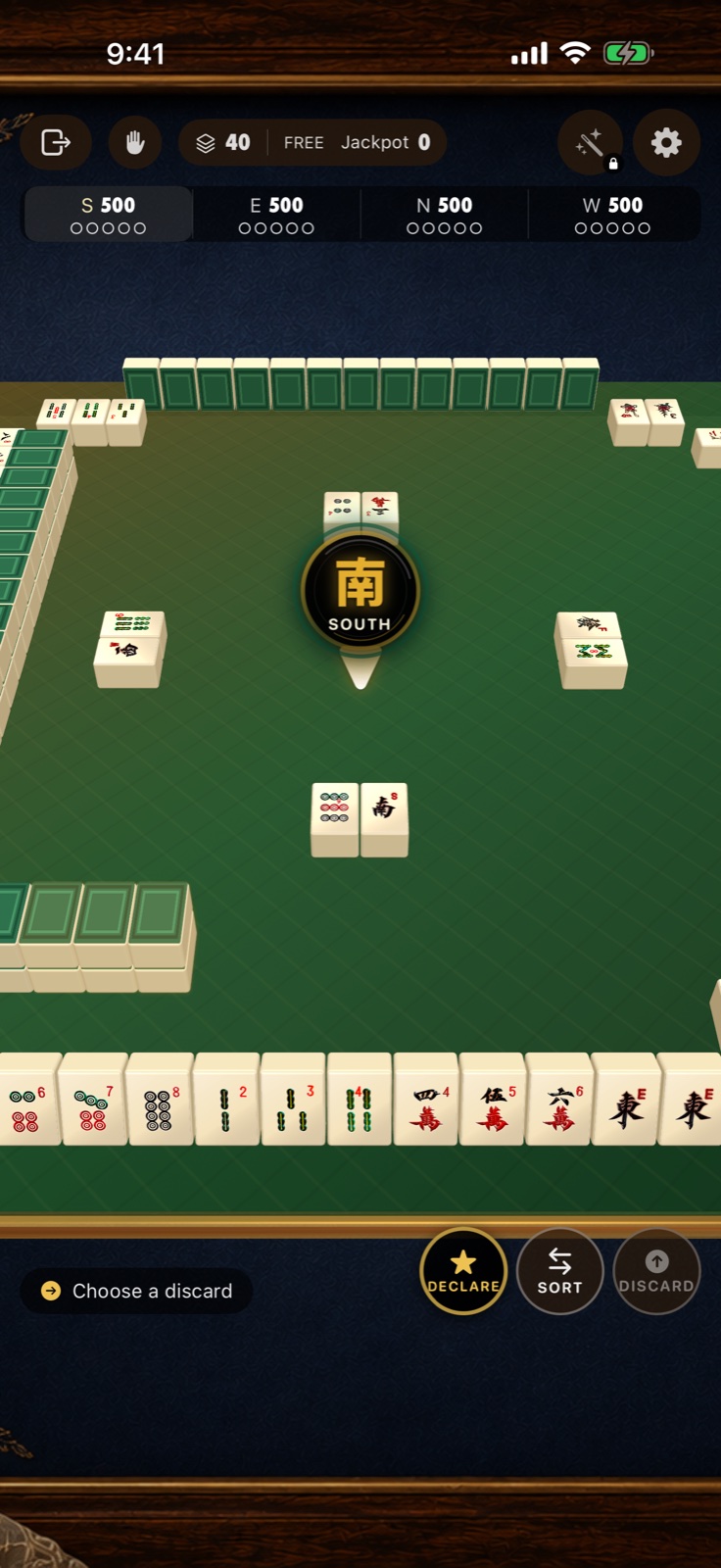 Pinoy Mahjong running on iPhone — Barong